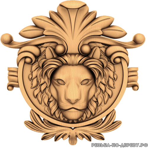 Голова льва #9 из дерева
